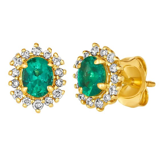 Le Vian Earrings featuring Emeralds Nude Diamonds Honey Gold - Picture 1 of 1